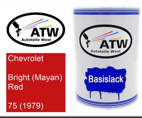 Chevrolet, Bright (Mayan) Red, 75 (1979): 500ml Lackdose, von ATW Autoteile West.